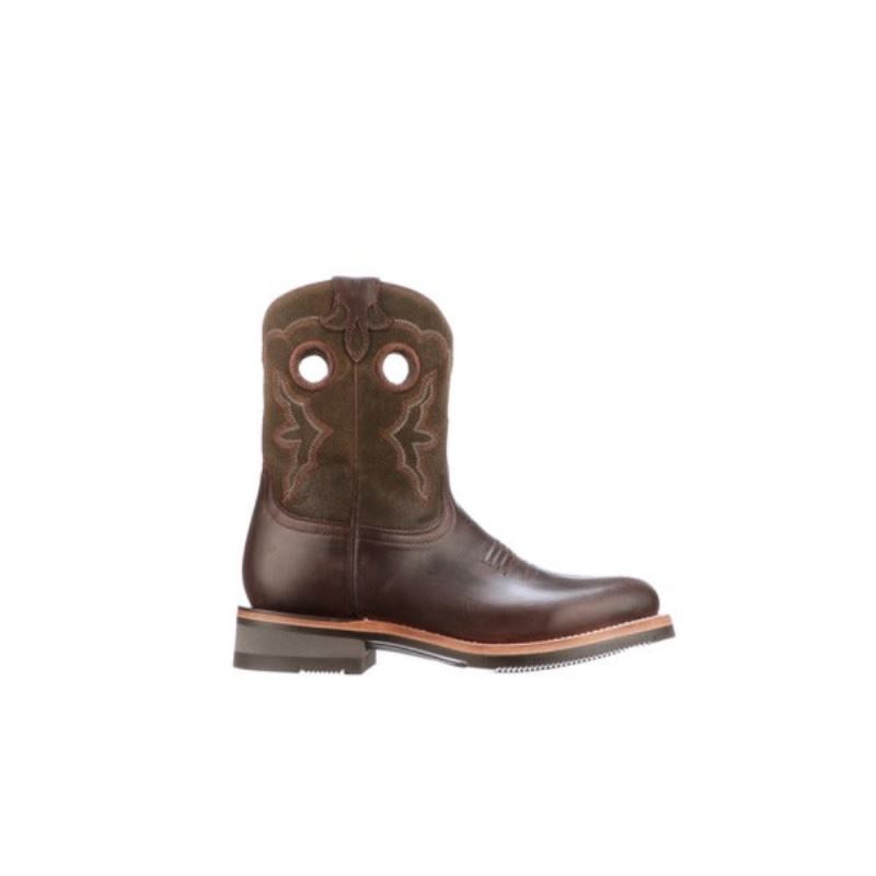 Lucchese | Women's Ruth Short - Chocolate + Olive