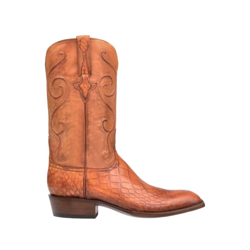 Lucchese | Men's Colton - Cognac + Light Brown - Click Image to Close