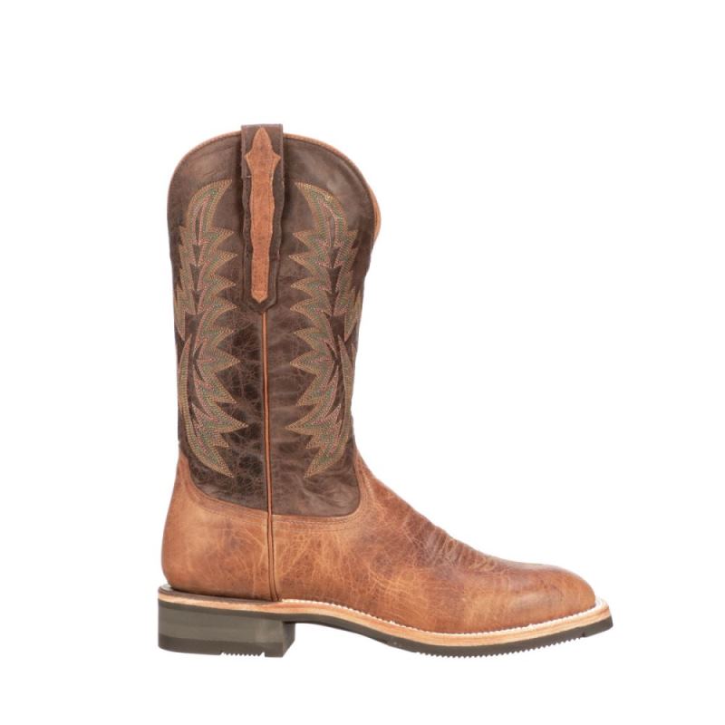 Lucchese | Men's Rudy - Tan + Chocolate - Click Image to Close