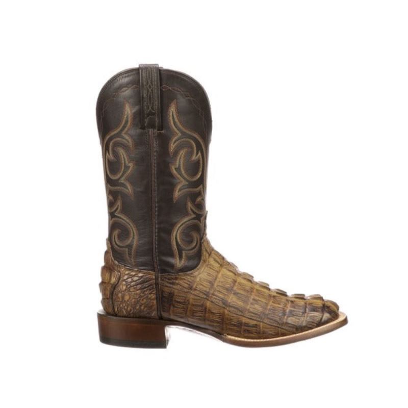 Lucchese | Men's Haan - Tan + Chocolate - Click Image to Close