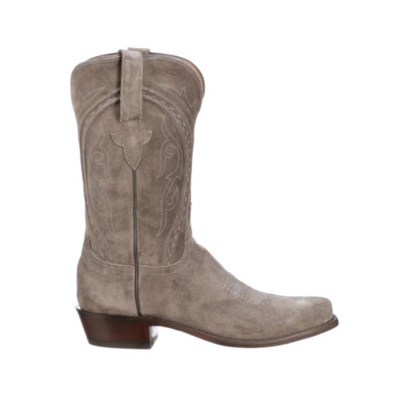 Lucchese | Men's Jessie Suede - Steel Grey - Click Image to Close