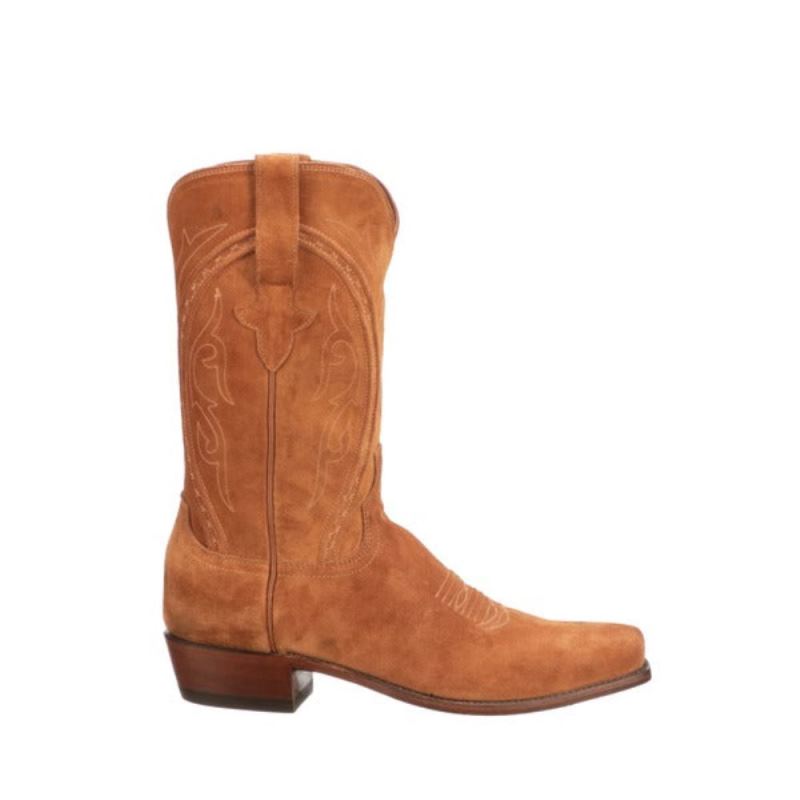 Lucchese | Men's Jessie Suede - Cognac + Rust