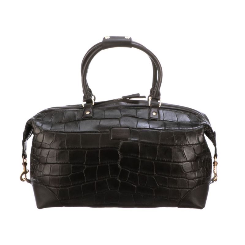 Lucchese | Women's Giant Gator Duffel - Small - Black