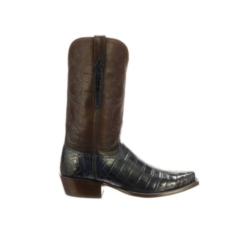 Lucchese | Men's Cruz - Navy + Chocolate - Click Image to Close