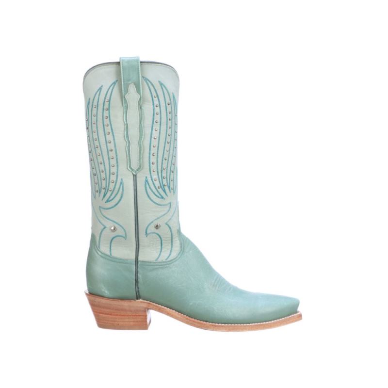 Lucchese | Women's Camilla Stud - Emerald Blue