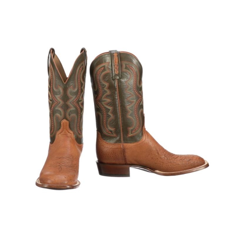 Lucchese | Men's Cecil Exotic - Cognac - Click Image to Close