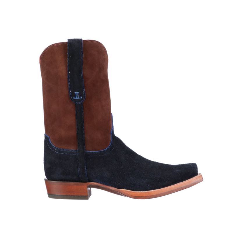 Lucchese | Men's Stead - Blue + Rust - Click Image to Close