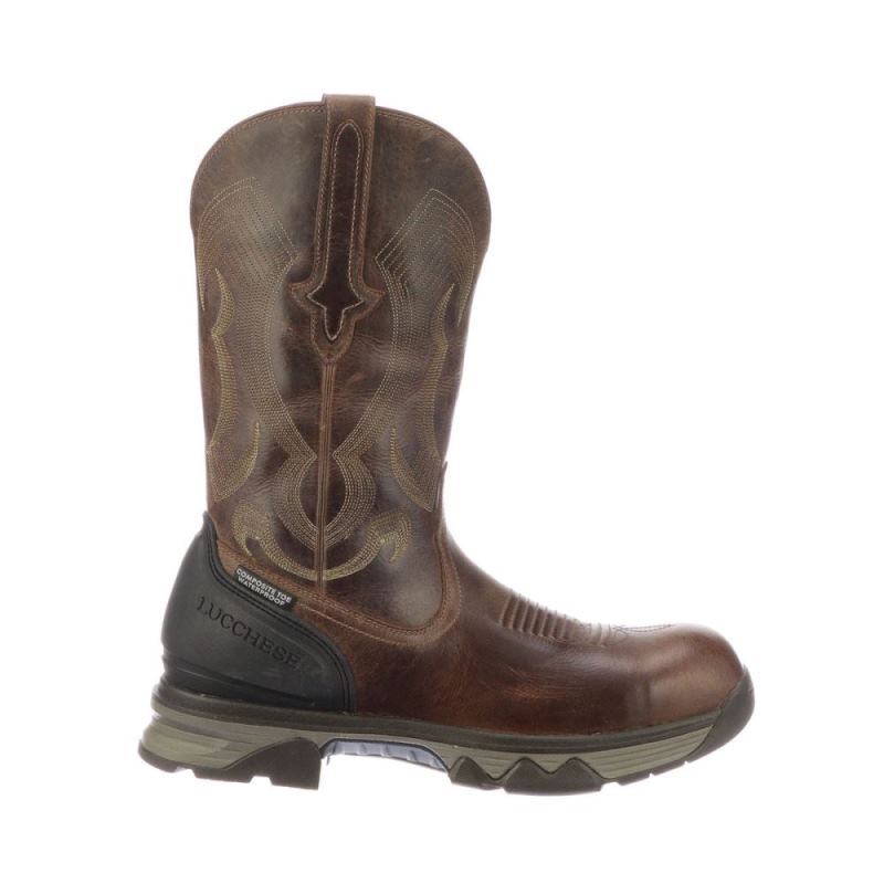 Lucchese | Men's Performance Molded 12" Pull On Work Boot - Hick - Click Image to Close