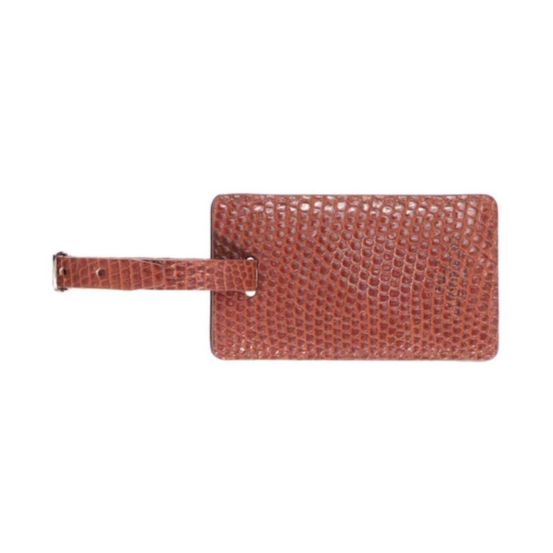 Lucchese | Women's Exotic Luggage Tag - Cognac