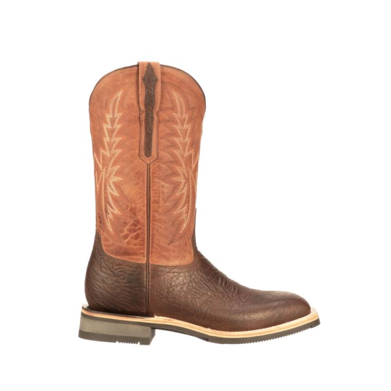 Lucchese | Men's Rudy - Chocolate + Peanut - Click Image to Close