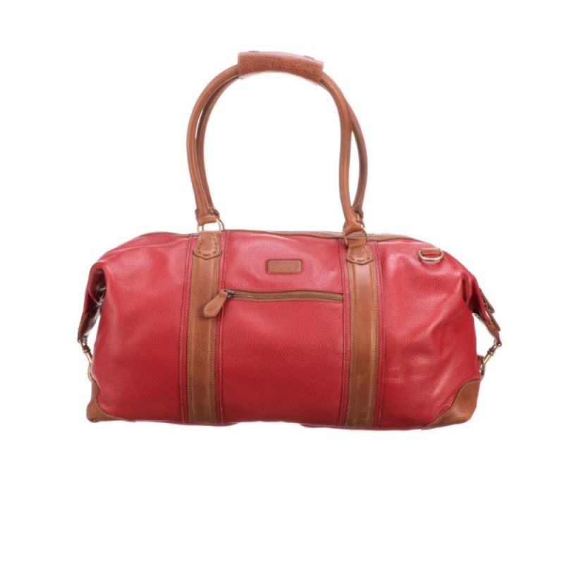 Lucchese | Women's Frances Overnight Duffel - Red - Click Image to Close