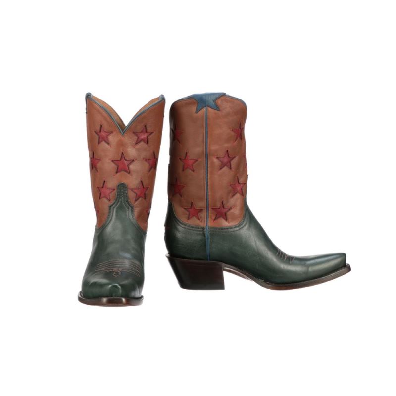 Lucchese | Women's Estrella Ii - Forest + Tan - Click Image to Close