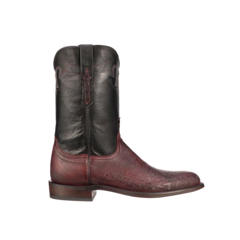 Lucchese | Men's Sunset Exotic - Black Cherry