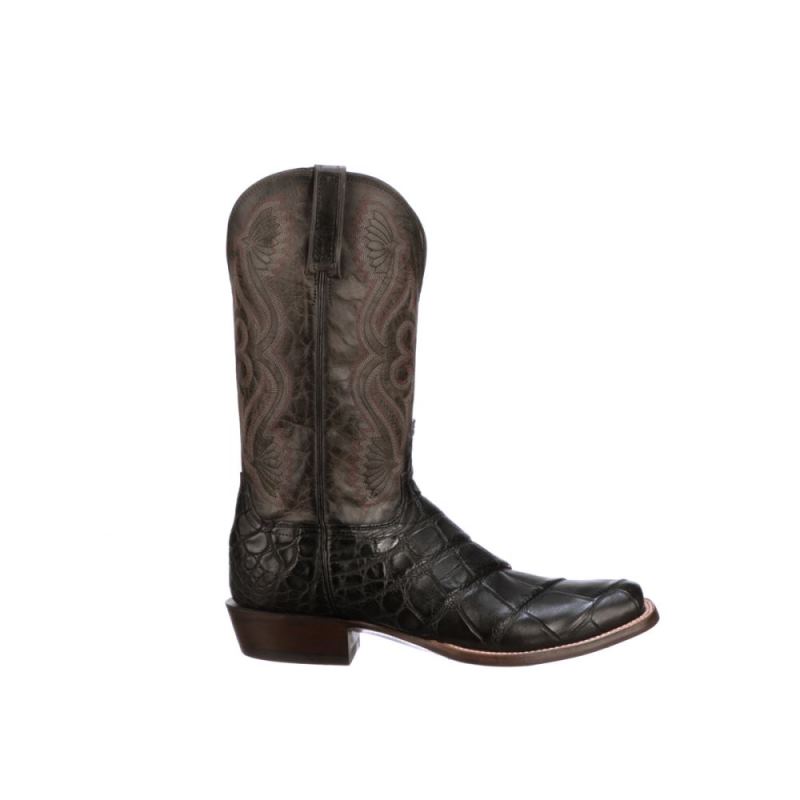 Lucchese | Men's Roy - Black + Anthracite Grey - Click Image to Close