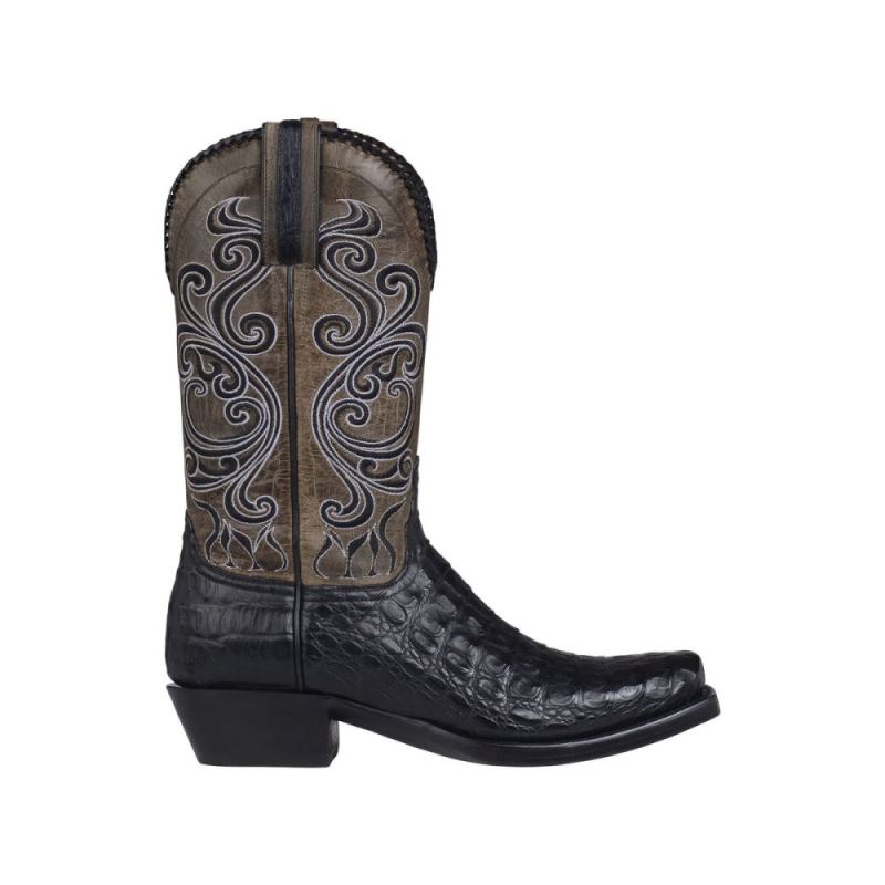 Lucchese | Men's Bodie - Black + Anthracite Grey - Click Image to Close