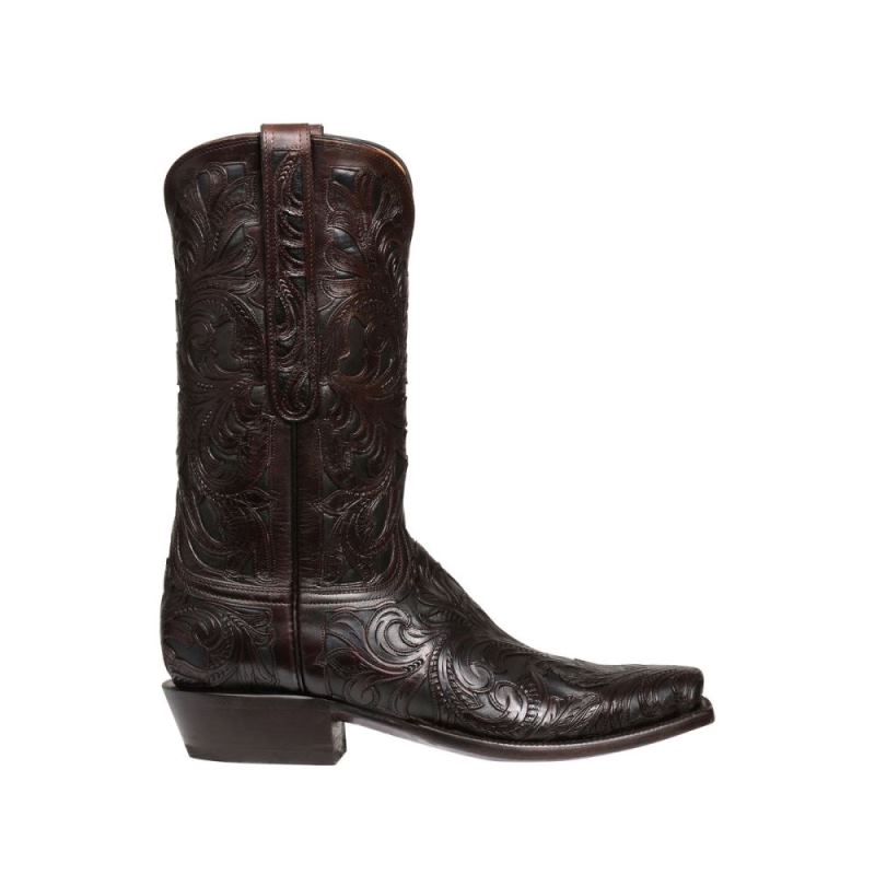 Lucchese | Men's Kent - Chocolate + Black - Click Image to Close