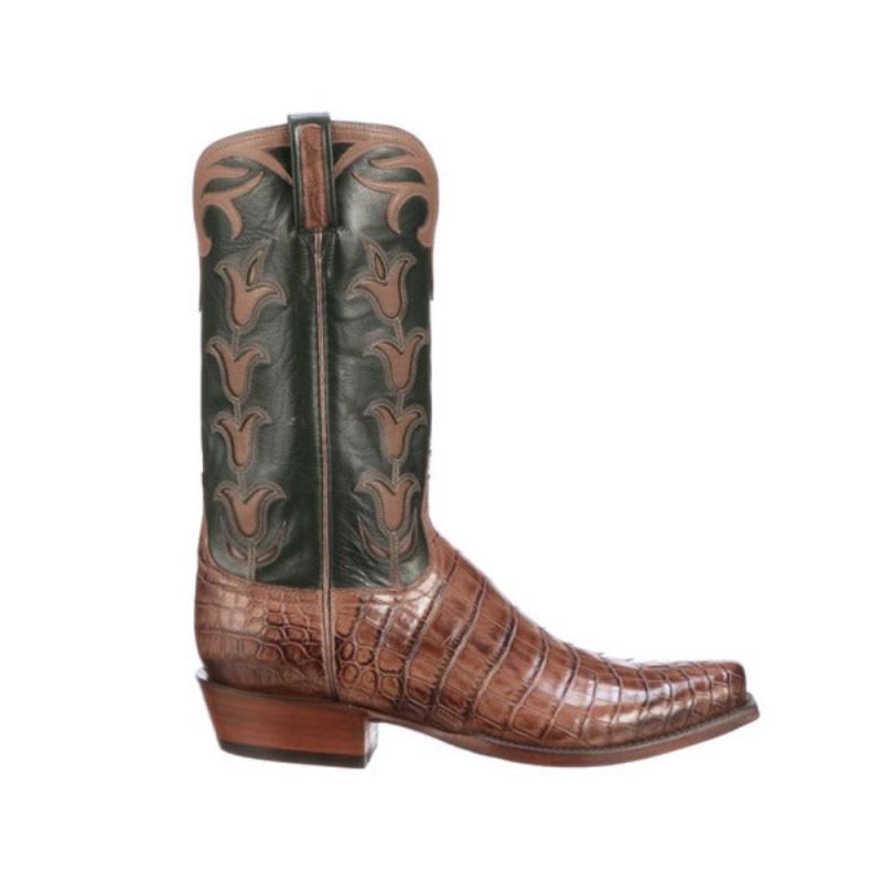 Lucchese | Men's Tulip Exotic - Mink + Green - Click Image to Close