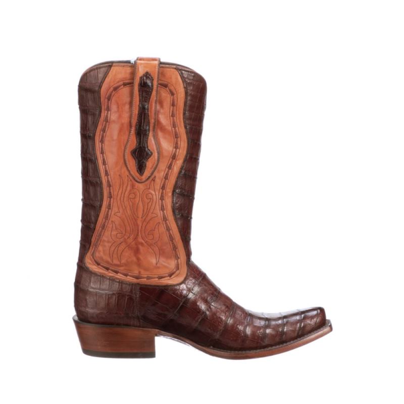 Lucchese | Men's Barcenas Ayala - Barrel Brown - Click Image to Close