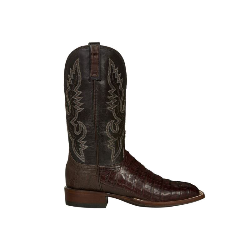 Lucchese | Men's Trent - Barrel Brown + Dark Brown - Click Image to Close