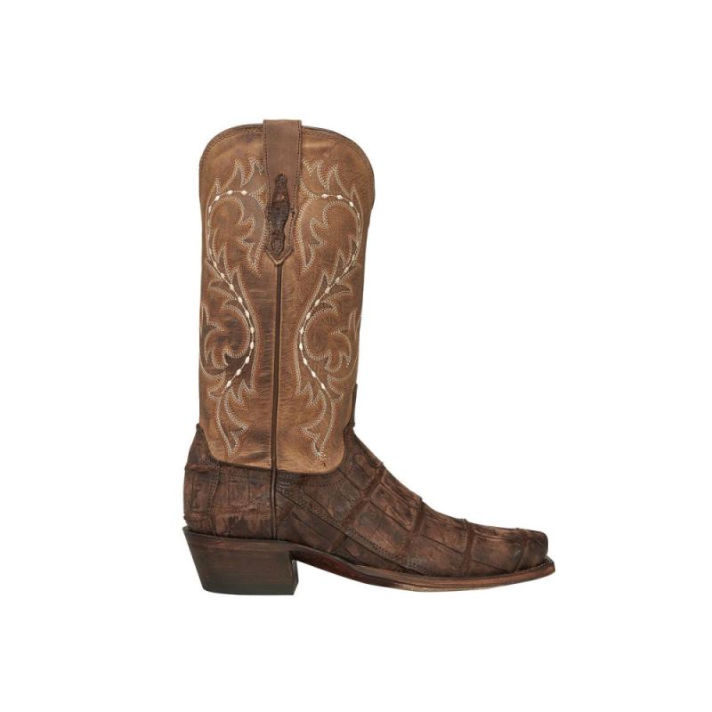 Lucchese | Men's Burke - Chocolate - Click Image to Close