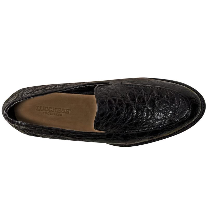 Lucchese | Men's Regis - Black + Giant Gator