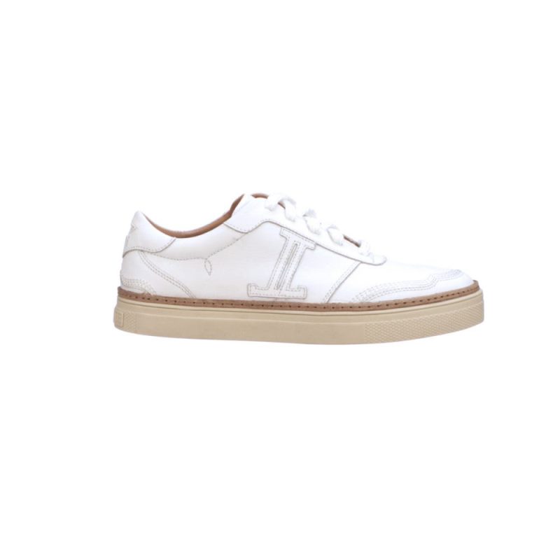 Lucchese | Women's Double L Lace Up Sneakers - White - Click Image to Close