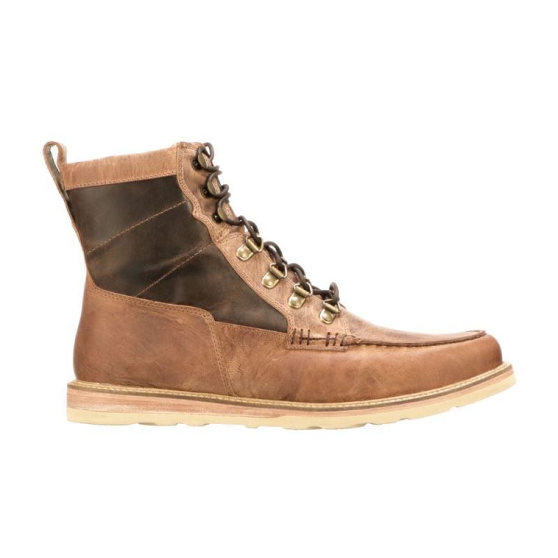 Lucchese | Men's Lace Up Range Boot - Tan + Brown - Click Image to Close