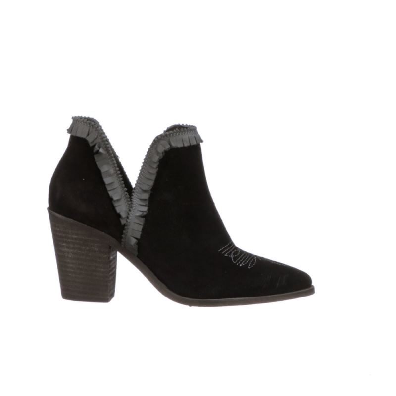 Lucchese | Women's Alma Suede - Black - Click Image to Close