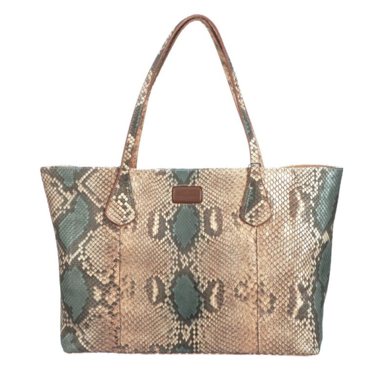 Lucchese | Women's Python Tote - Tan - Click Image to Close