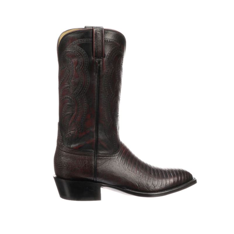 Lucchese | Men's Kip - Black Cherry - Click Image to Close