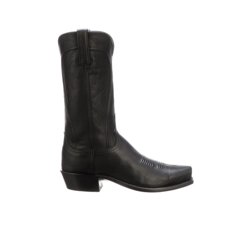 Lucchese | Men's Bart - Black + Cowhide - Click Image to Close