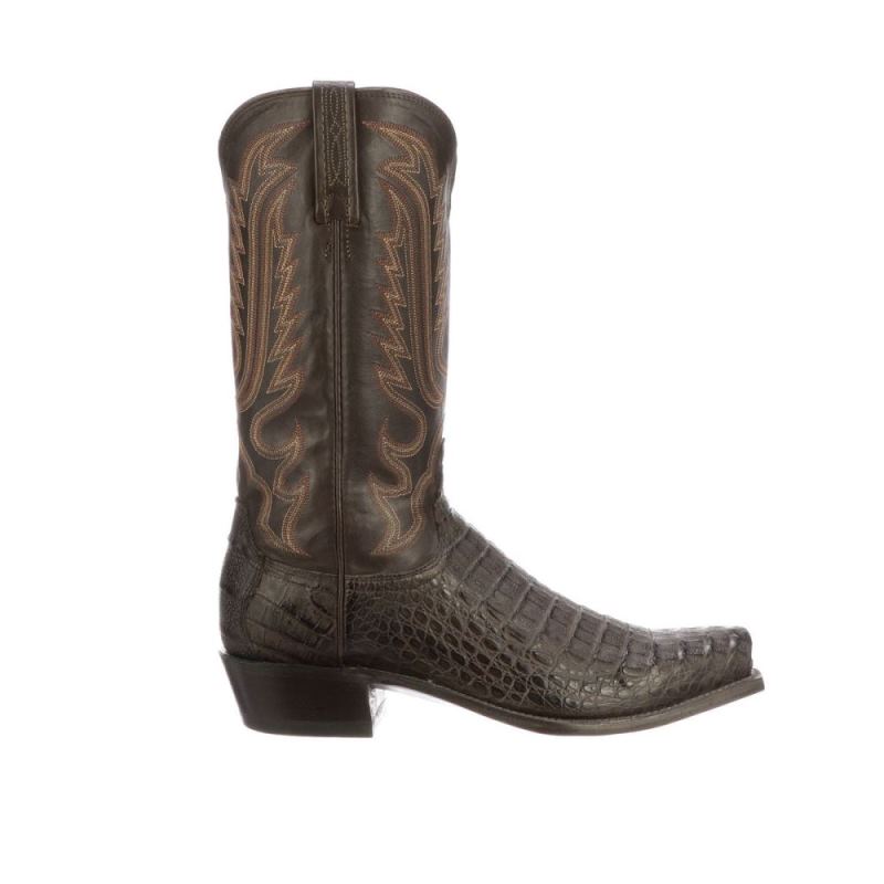 Lucchese | Men's Walter - Barrel Brown + Chocolate - Click Image to Close