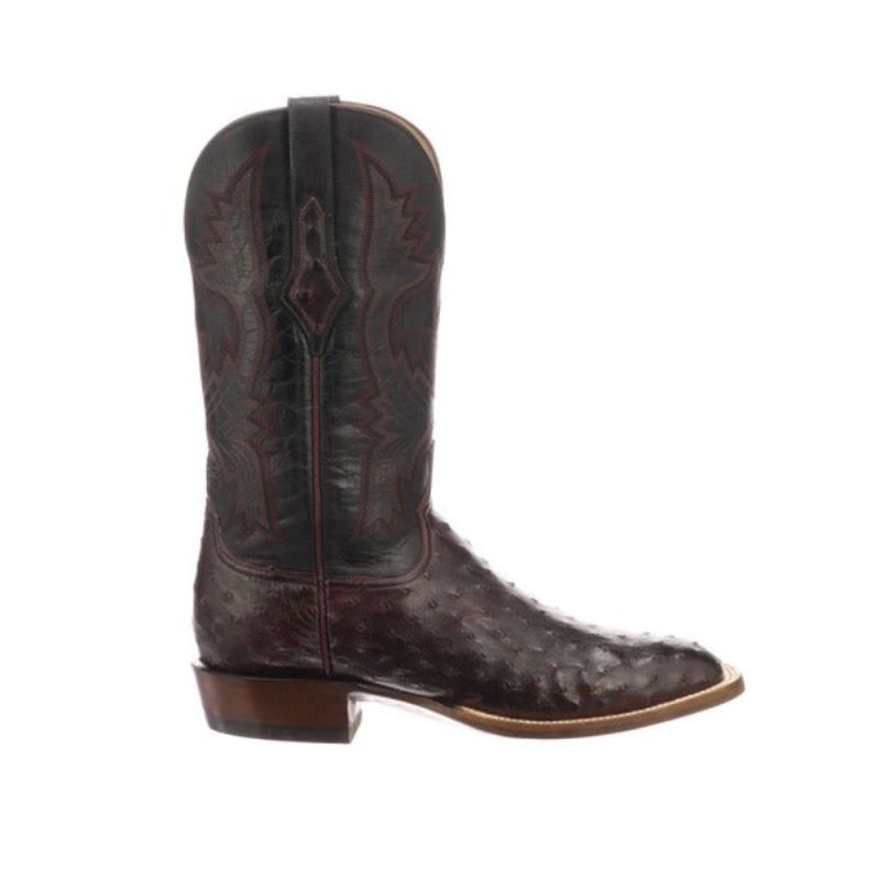 Lucchese | Men's Cliff - Black Cherry + Black