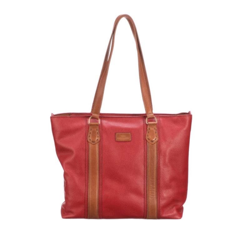 Lucchese | Women's Frances Carryall Tote - Red - Click Image to Close