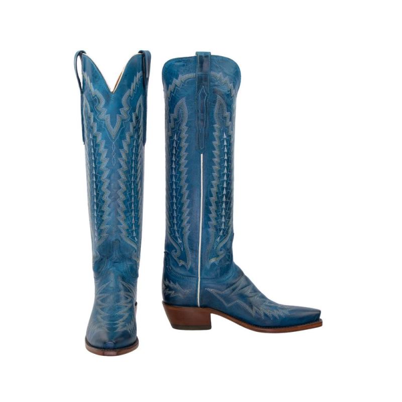 Lucchese | Women's Priscilla - Ocean Blue - Click Image to Close