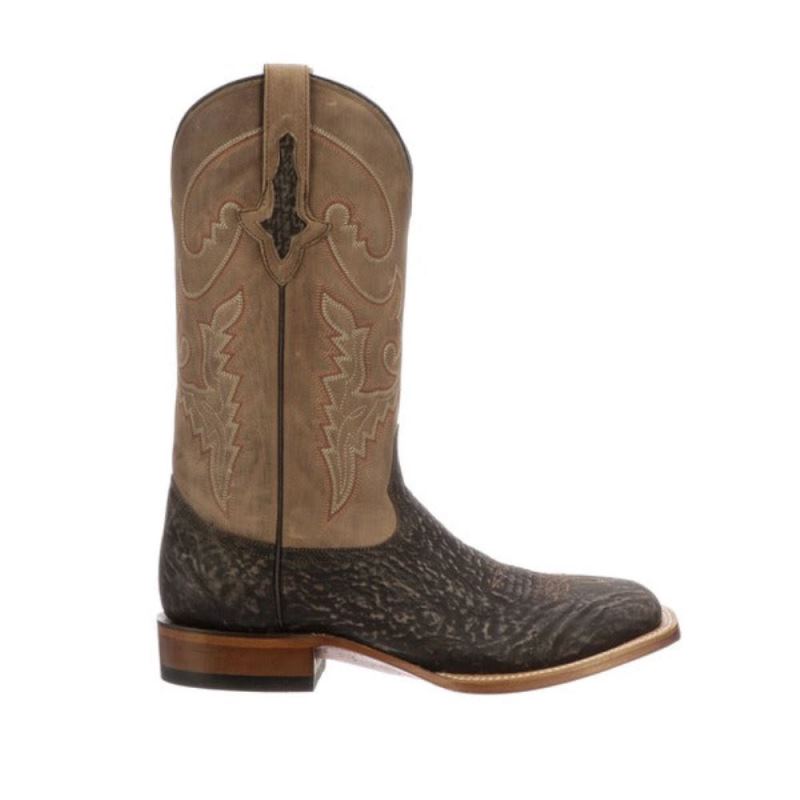 Lucchese | Men's Ryan - Chocolate + Caf - Click Image to Close