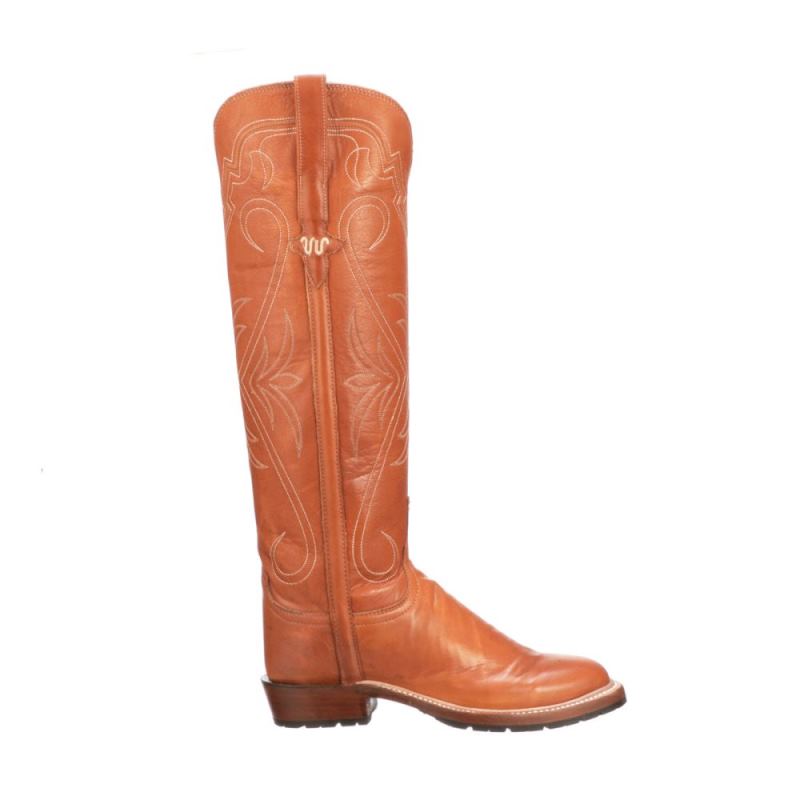 Lucchese | Women's Ladies High Top Snake Boot King Ranch Edition - Click Image to Close