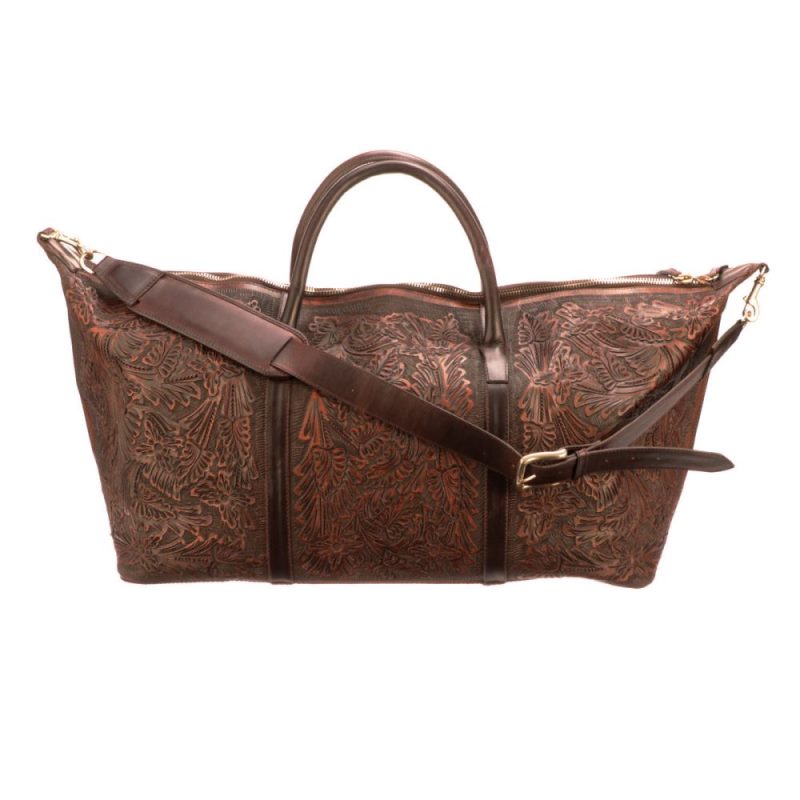 Lucchese | Men's Hand-Tooled Duffel - Brown