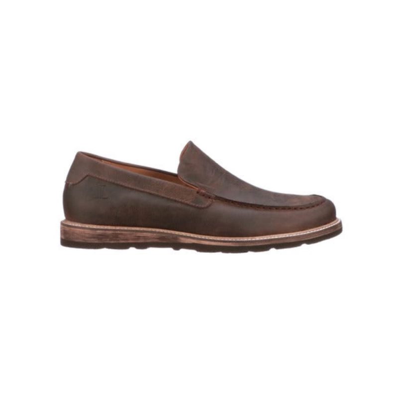 Lucchese | Men's After-Ride Slip On Moccasin - Chocolate - Click Image to Close