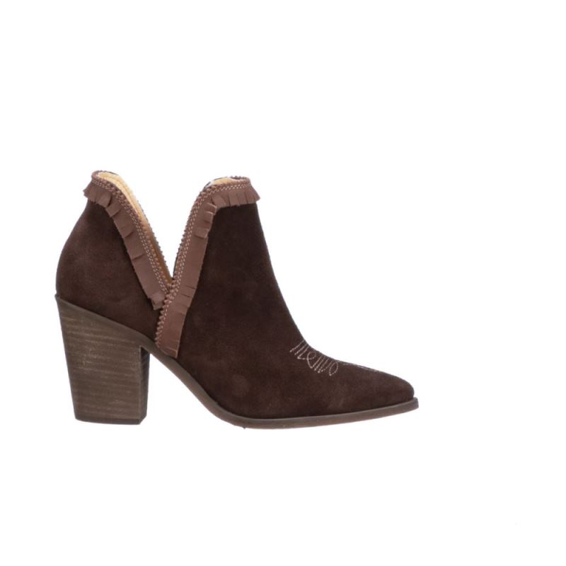 Lucchese | Women's Alma Suede - Chocolate - Click Image to Close