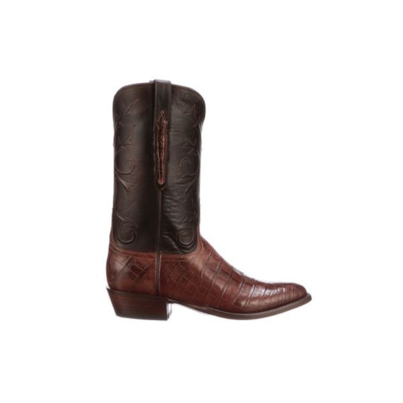 Lucchese | Men's Cruz - Dark Brown + Black - Click Image to Close