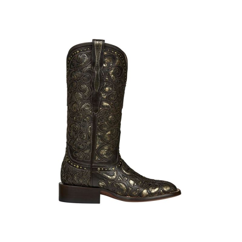 Lucchese | Women's Sierra - Dark Chocolate + Bronze