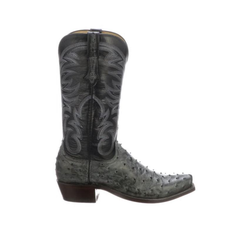 Lucchese | Men's Hugo - Anthracite Grey + Navy - Click Image to Close