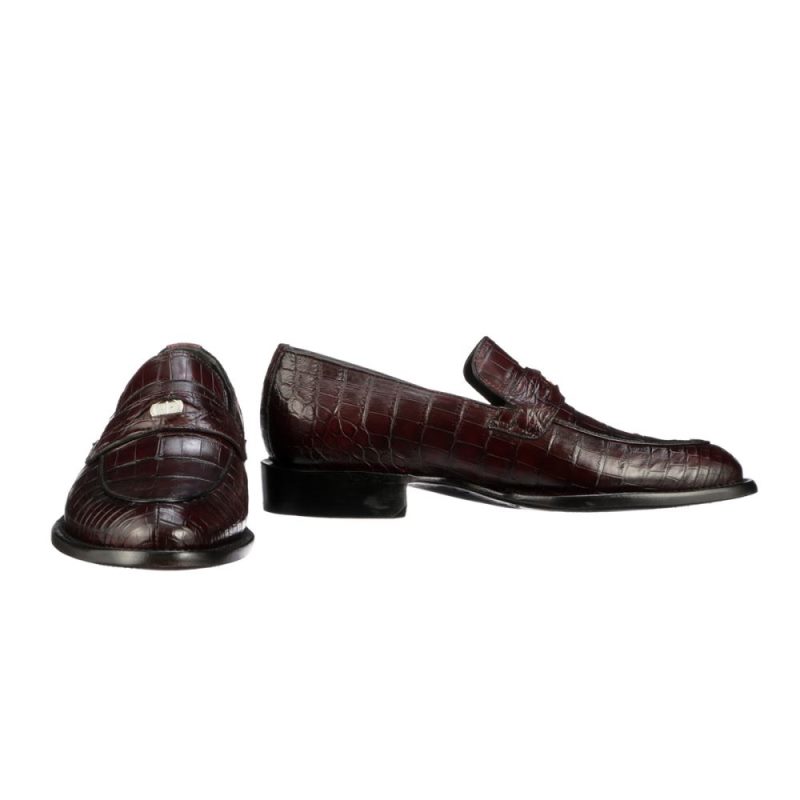 Lucchese | Men's Peso Loafer - Black Cherry - Click Image to Close