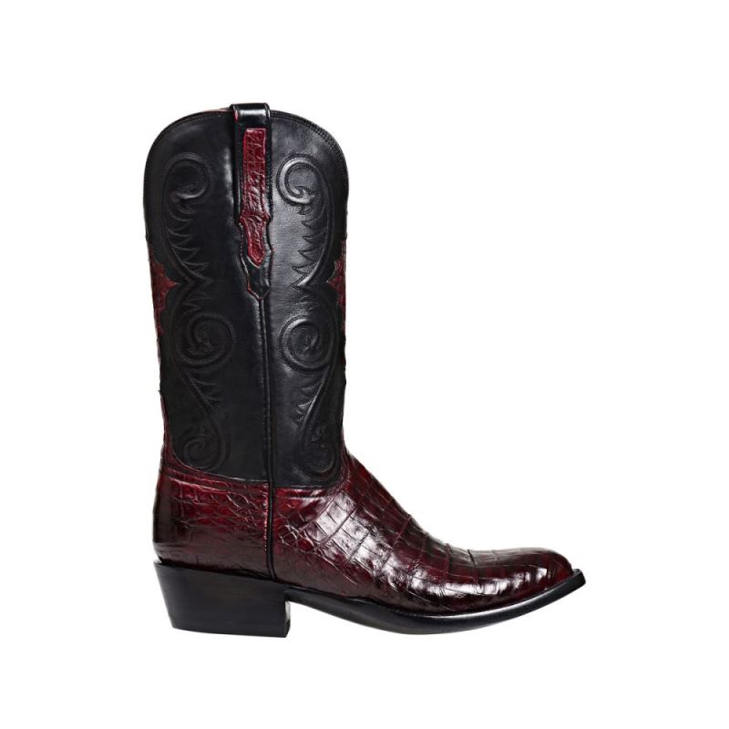 Lucchese | Men's Jones - Black Cherry - Click Image to Close