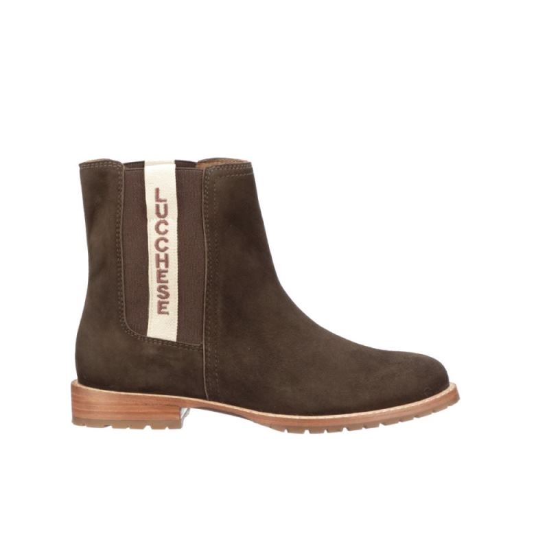 Lucchese | Women's Suede Garden Boot - Brown - Click Image to Close