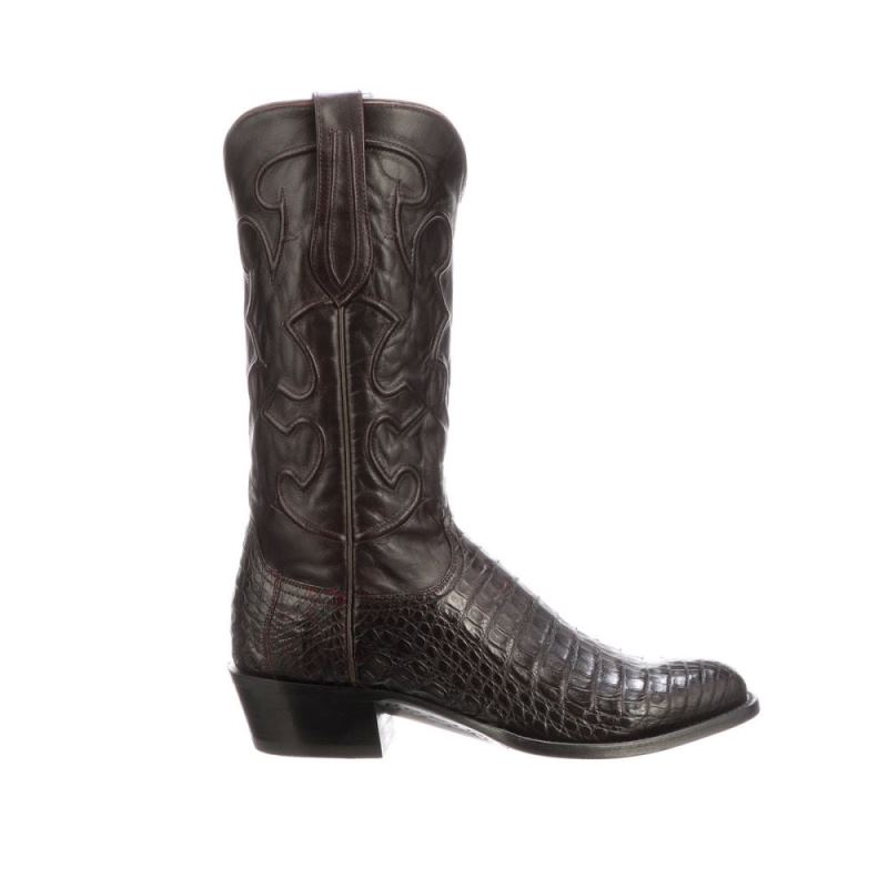 Lucchese | Men's Charles - Black Cherry + Cordovan - Click Image to Close