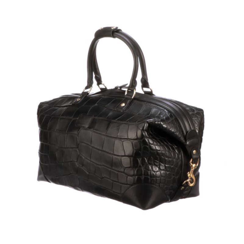 Lucchese | Men's Giant Gator Duffel - Small - Black