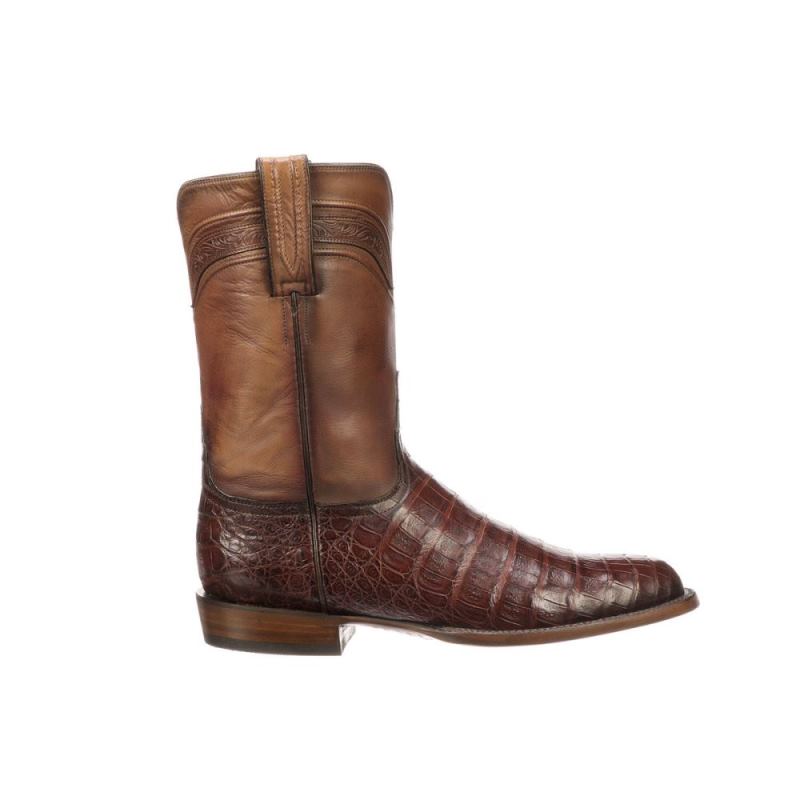 Lucchese | Men's Wilson - Sienna + Dark Brown - Click Image to Close