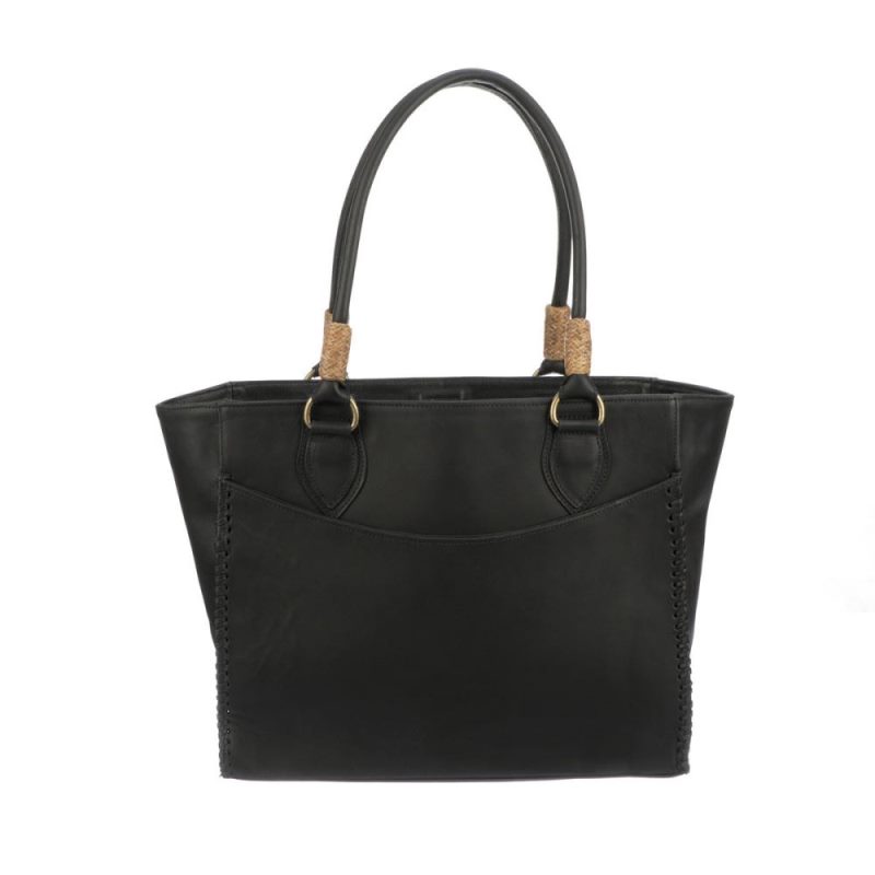 Lucchese | Women's Tooled Tote Bag - Black